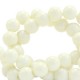 Opaque glass beads 4mm Off white